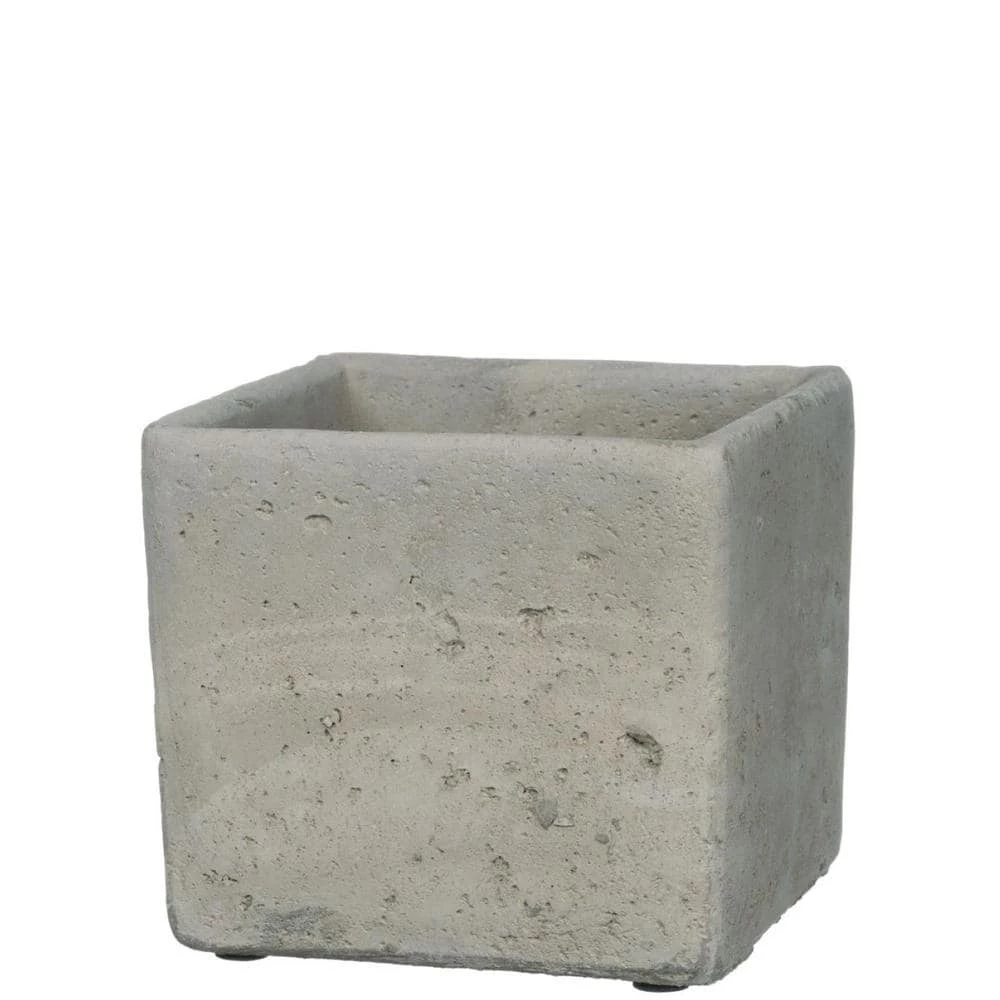 SULLIVANS Gray Cement Square Planter 3 SULLIVANS Gray Cement Square Planter