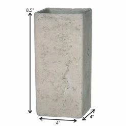 SULLIVANS Gray Cement Square Planter -Vigoro Platers Store gray sullivans plant pots cmt1092 1f 1000