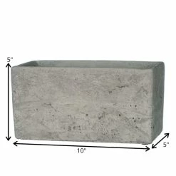 SULLIVANS Gray Cement Rectangular Planter -Vigoro Platers Store gray sullivans plant pots cmt1094 4f 1000