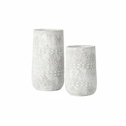 SULLIVANS Gray Cement Pot - Set of 2