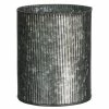 SULLIVANS Gray Metal Ribbed Pot 2 SULLIVANS Gray Metal Ribbed Pot -Vigoro Platers Store gray sullivans plant pots met975 64 1000