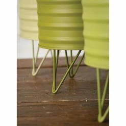 SULLIVANS Green Metal Planters (Set of 3) -Vigoro Platers Store green sullivans plant pots met1510 4f 1000