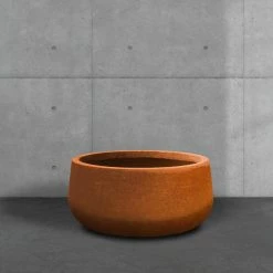 KANTE 16 in. Dia. Round Iron Oxide Concrete Bowl Planter, Outdoor Indoor Large Planter Pot with Drainage Hole 19 KANTE 16 in. Dia. Round Iron Oxide Concrete Bowl Planter, Outdoor Indoor Large Planter Pot with Drainage Hole -Vigoro Platers Store iron oxide kante plant pots rc0051b c80621 31 1000
