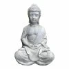 KANTE 25.6 in. H Natural Concrete/Fiberglass Indoor Outdoor Sitting Meditating Zen Buddha Statue -Vigoro Platers Store kante garden statues osp141006 c80021 64 1000