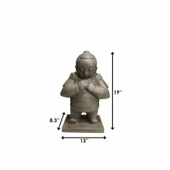 KANTE 19 in. H Sculpting Clay Lightweight Concrete/Fiberglass Indoor Outdoor Praying Standing Warrior Statue -Vigoro Platers Store kante garden statues ospd0010a c70041 d4 1000