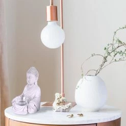 KANTE 6.5 in. H Gray Cement Sitting Buddha Garden Statue Tealight Candle Holder Ornament (2-Pack) -Vigoro Platers Store kante garden statues sx20200177 44 1000