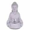 KANTE 6.5 in. H Gray Cement Sitting Buddha Garden Statue Tealight Candle Holder Ornament (2-Pack) -Vigoro Platers Store kante garden statues sx20200177 64 1000