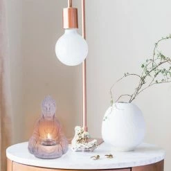 KANTE 6.5 in. H Gray Cement Sitting Buddha Garden Statue Tealight Candle Holder Ornament (2-Pack) -Vigoro Platers Store kante garden statues sx20200178 76 1000