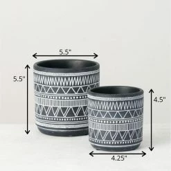 SULLIVANS Multi-Color Ceramic Flower Pots (Set of 2) -Vigoro Platers Store multicolor sullivans plant pots cm2911 44 1000