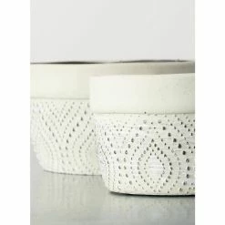 SULLIVANS Multi-Color Cement Dish Garden Pot (Set of 2) -Vigoro Platers Store multicolor sullivans plant pots cmt1179 4f 1000