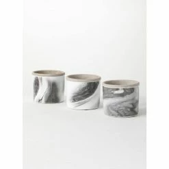 SULLIVANS Multi-Color Cement Fluid Pattern Container (Set of 3) -Vigoro Platers Store multicolor sullivans plant pots cmt1192 1f 1000