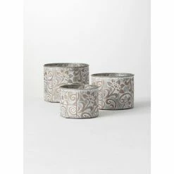 SULLIVANS Multi-Color Metal Planter (Set of 3) -Vigoro Platers Store multicolor sullivans plant pots met1680 44 1000