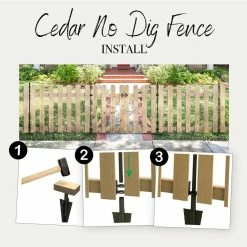 Vigoro 37.1 in. H x 45.35 in. W Cedar Garden Fence Panel 28 Vigoro 37.1 in. H x 45.35 in. W Cedar Garden Fence Panel -Vigoro Platers Store natural cedar wood vigoro garden fencing 860664 76 1000