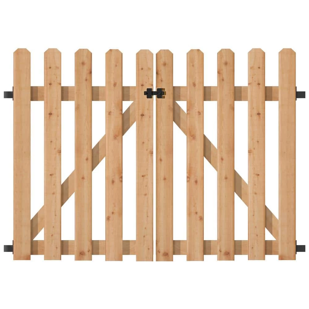 Vigoro 37.1 in. H x 48.3 in. W Cedar Garden Fence Gate 3 Vigoro 37.1 in. H x 48.3 in. W Cedar Garden Fence Gate