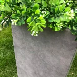 KANTE 20 in. H Square Natural Concrete/Fiberglass Indoor Outdoor Modern Seamless Tall Planter -Vigoro Platers Store natural concrete kante plant pots osf0002a c80021 4f 1000