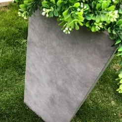 KANTE 24 in. H Square Natural Concrete/Fiberglass Indoor Outdoor Tall Modern Seamless Planter -Vigoro Platers Store natural concrete kante plant pots osf0002b c80021 44 1000