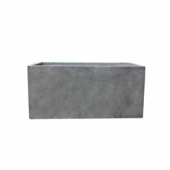 KANTE 31 in. L Rectangular Natural Concrete/Fiberglass Indoor Outdoor Elegant Long Planter