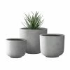 KANTE Round Natural Finish Lightweight Concrete & Fiberglass Weather Resistant Planters with Drainage Holes (Set of 3) -Vigoro Platers Store natural concrete kante plant pots rc0001abe c80021 64 1000