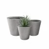 KANTE Large, Medium, Small Round Natural Finish Lightweight Concrete and Weather Resistant Fiberglass Planters (Set of 3) -Vigoro Platers Store natural concrete kante plant pots rc0154bcd c80021 64 1000
