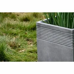 KANTE Small 15 in. Tall Natural Lightweight Concrete Modern Square Outdoor Planter -Vigoro Platers Store natural concrete kante plant pots rf0128b c80021 4f 1000