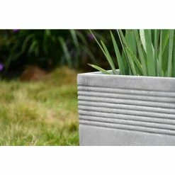 KANTE Small 15 in. Tall Natural Lightweight Concrete Modern Square Outdoor Planter -Vigoro Platers Store natural concrete kante plant pots rf0128b c80021 66 1000