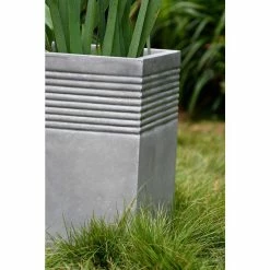 KANTE Small 15 in. Tall Natural Lightweight Concrete Modern Square Outdoor Planter -Vigoro Platers Store natural concrete kante plant pots rf0128b c80021 d4 1000