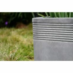 KANTE Small 15 in. Tall Natural Lightweight Concrete Modern Square Outdoor Planter -Vigoro Platers Store natural concrete kante plant pots rf0128b c80021 fa 1000