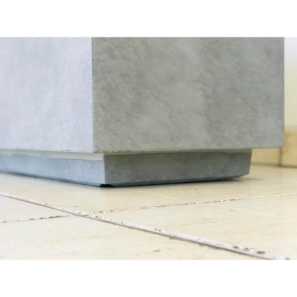 KANTE 37.4 in. L Natural Lightweight Concrete Modern Square Outdoor Planter 6 KANTE 37.4 in. L Natural Lightweight Concrete Modern Square Outdoor Planter - Image 4