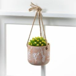 SULLIVANS Terracotta Herb Hanging Ceramic Planters - Set of 3 -Vigoro Platers Store orange sullivans plant pots cm3008 4f 1000