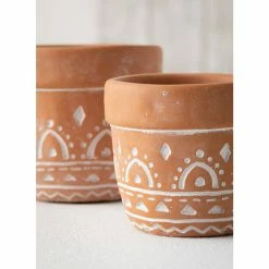 SULLIVANS Orange Cement Planter (Set of 2) 8 SULLIVANS Orange Cement Planter (Set of 2) -Vigoro Platers Store orange sullivans plant pots cmt1180 4f 1000