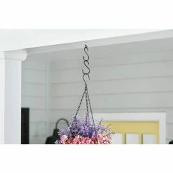 Vigoro 1.77 in. x 0.157 in. x 3.35 in. Black Metal Extender Hooks (2-Pack) -Vigoro Platers Store powder coating vigoro plant hangers 541117 40 1000