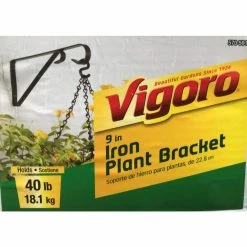 Vigoro 9.81 in. x 0.625 in. x 4.5 in. Black Iron Plant Bracket -Vigoro Platers Store powder coating vigoro plant hangers 570591 1d 1000