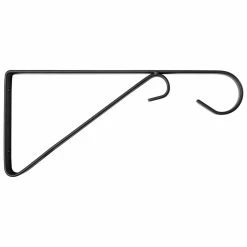 Vigoro 9.81 in. x 0.625 in. x 4.5 in. Black Iron Plant Bracket -Vigoro Platers Store powder coating vigoro plant hangers 570591 40 1000