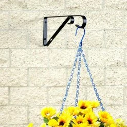 Vigoro 9.81 in. x 0.625 in. x 4.5 in. Black Iron Plant Bracket -Vigoro Platers Store powder coating vigoro plant hangers 570591 66 1000