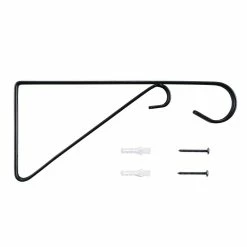 Vigoro 9.81 in. x 0.625 in. x 4.5 in. Black Iron Plant Bracket -Vigoro Platers Store powder coating vigoro plant hangers 570591 77 1000
