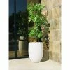 KANTE 21.7 in. H Round Pure White Concrete Indoor Outdoor Modern Tall Planter -Vigoro Platers Store pure white kante plant pots osc0066a c80011 64 1000