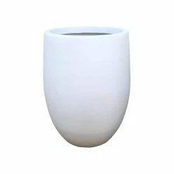 KANTE 21.7 in. H Round Pure White Concrete Indoor Outdoor Modern Tall Planter -Vigoro Platers Store pure white kante plant pots osc0066a c80011 c3 1000