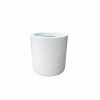 KANTE 15.8 in. W Round Pure White Concrete/Fiberglass Indoor Outdoor Modern Seamless Planter -Vigoro Platers Store pure white kante plant pots osc0119c c80011 64 1000