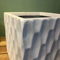 KANTE 12 in. H Square Pure White Concrete/Fiberglass Indoor Outdoor Elegant Retro Planter -Vigoro Platers Store pure white kante plant pots osf0201b c80011 44 1000