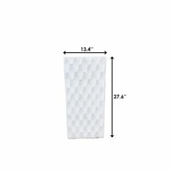 KANTE 27.6 in. H Square Pure White Concrete/Fiberglass Indoor Outdoor Elegant Retro Tall Planter -Vigoro Platers Store pure white kante plant pots osf0202c c80011 76 1000