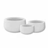 KANTE 19.6 in., 15.7 in. & 11.8 in. W Round Pure White Concrete Elegant Planters Set of 3, Outdoor Indoor w/Drainage Holes -Vigoro Platers Store pure white kante plant pots rc0051abc c80011 64 1000