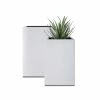 KANTE 28 in. and 24 in. Tall, Pure White Lightweight Concrete and Weather Resistant Fiberglass Rectangle Outdoor (Set of 2) -Vigoro Platers Store pure white kante plant pots rf0002bc c80011 64 1000