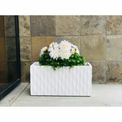 KANTE Large 31.5 in. L Pure White Lightweight Concrete Retro Rectangle Outdoor Planter 8 KANTE Large 31.5 in. L Pure White Lightweight Concrete Retro Rectangle Outdoor Planter -Vigoro Platers Store pure white kante plant pots rf0203b c80011 4f 1000