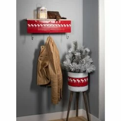 SULLIVANS Red & White Reindeer Metal and Wood Planter Stand (Set of 2) 7 SULLIVANS Red & White Reindeer Metal and Wood Planter Stand (Set of 2) -Vigoro Platers Store red sullivans plant pots met1741 4f 1000
