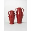 SULLIVANS Red Ceramic Handled Urn (Set of 2) -Vigoro Platers Store red sullivans urn planters cm2955 64 1000