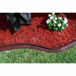 Vigoro EcoBorder 4 ft. Red Rubber Edging (48-Count/Pallet) -Vigoro Platers Store red vigoro rubber edging ecobrd rd 48 44 1000