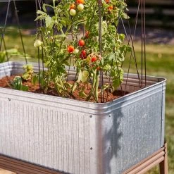 Vigoro Vintage Steel Stand Up Garden Planter with Stand -Vigoro Platers Store rust and galvanized vigoro elevated garden beds 82231hd 1f 1000