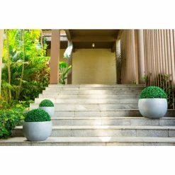 KANTE 20 in., 16 in. and 12 in. W Round Slate Gray Concrete/Fiberglass Indoor Outdoor Elegant Bowl Planters (Set of 3) -Vigoro Platers Store slate gray kante plant pots osc0049abc c60611 44 1000
