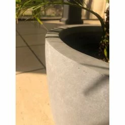 KANTE 18", 14" and 10"W Round Slate Gray Lightweight Concrete/Fiberglass Indoor Outdoor Elegant Seamless Planters (Set of 3) 15 KANTE 18", 14" and 10"W Round Slate Gray Lightweight Concrete/Fiberglass Indoor Outdoor Elegant Seamless Planters (Set of 3) -Vigoro Platers Store slate gray kante plant pots osc0050abc c60611 1f 1000