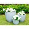 KANTE 18", 14" and 10"W Round Slate Gray Lightweight Concrete/Fiberglass Indoor Outdoor Elegant Seamless Planters (Set of 3) -Vigoro Platers Store slate gray kante plant pots osc0050abc c60611 64 1000